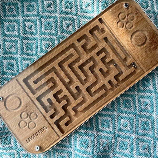 Wooden toy maze controller game fun for all ages