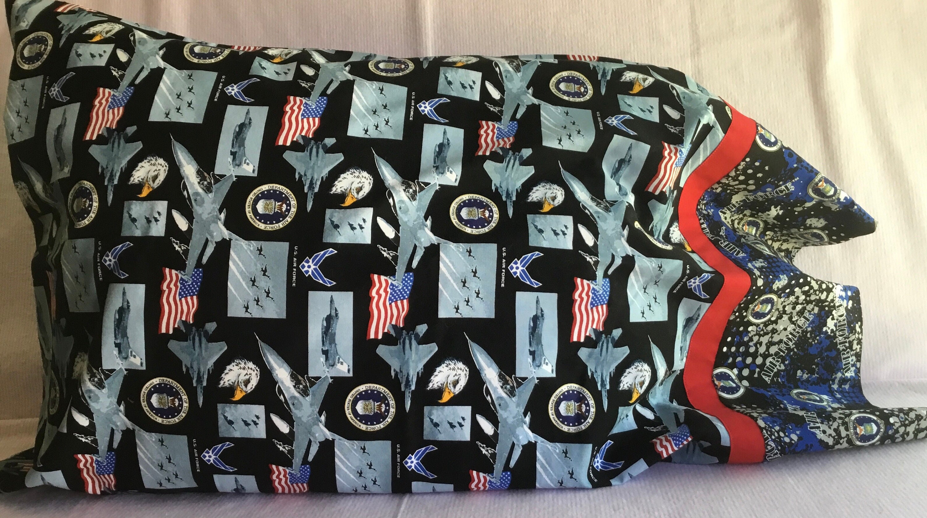 UNITED STATES AIR Force Pillowcase Fits Standard Size Bed Etsy