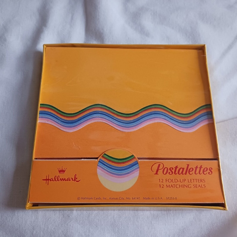 Vintage Hallmark Postalettes 12 Fold up Letters Matching Seals Etsy
