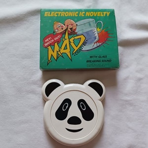 Vintage Mad Coaster Panda Head Shaped Glass Breaking Sound