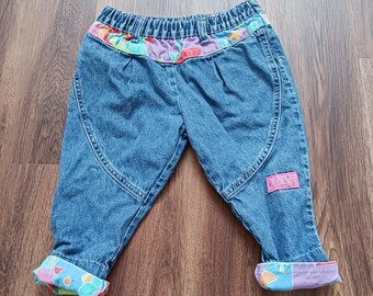 Vintage Little Levis Jeans 18 months Denim Colorblock Denim Jeans 80s 90s