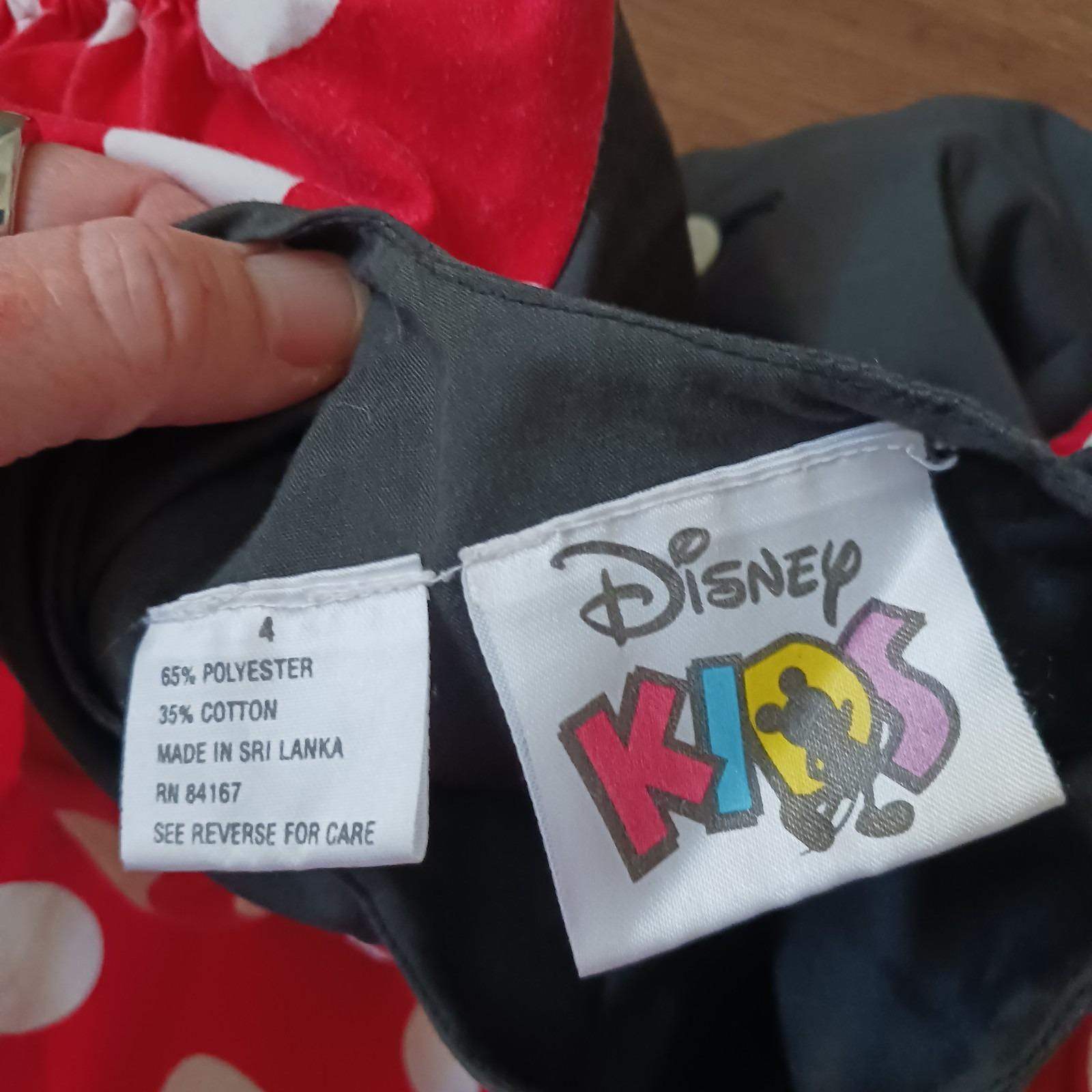 Vintage Disney Kids Minnie Mouse Halloween Dress up Costume 4 DAMAGE ...
