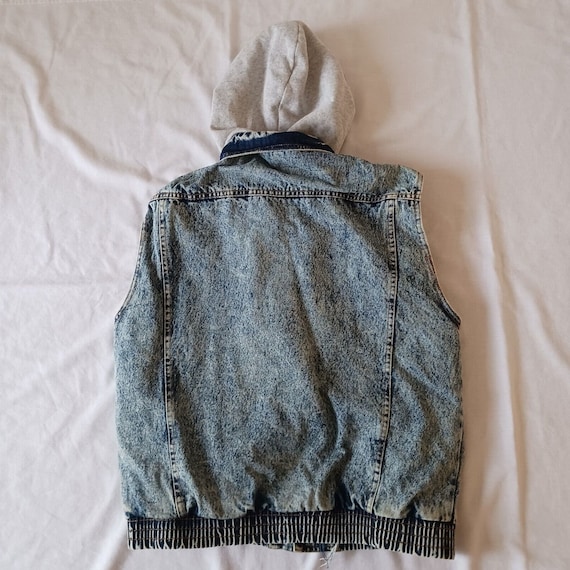 Vintage Le Tigre Stonewash Denim Sweatshirt Hoodi… - image 6