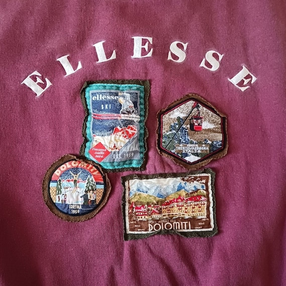 Ellesse Vintage 90s Crewneck Ski Patches Oversized