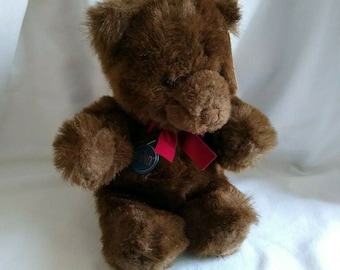 Vintage 14" Gund Chocolate Truffle Teddy Bear Brown 2116 Plush Stuffed Toy 1983