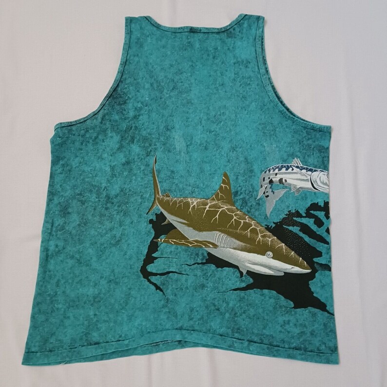 Vintage Aruba Hammerhead Shark Ray Eel Tank Top Anvil Size XL Etsy