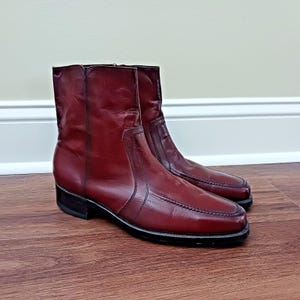 Florsheim Imperial Beatle Boots Ankle 33437 Mens Size 9 C Side Zip Vtg