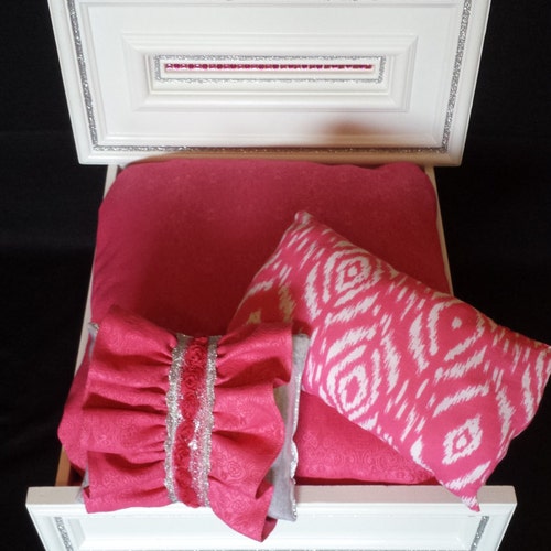 Pretty in Pink -- Upcycled, Reclaimed Wooden shops Cabinetry Hand Decorated Dog, Cat, or Other Pet Bed