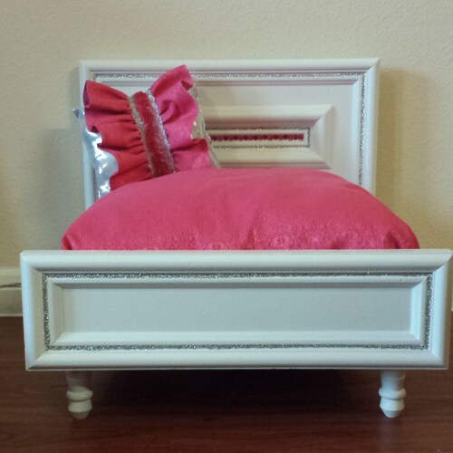 Pretty in Pink -- Upcycled, Reclaimed Wooden shops Cabinetry Hand Decorated Dog, Cat, or Other Pet Bed