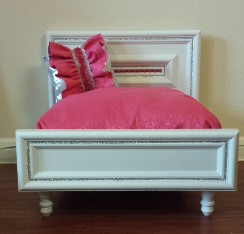 Pretty in Pink -- Upcycled, Reclaimed Wooden shops Cabinetry Hand Decorated Dog, Cat, or Other Pet Bed
