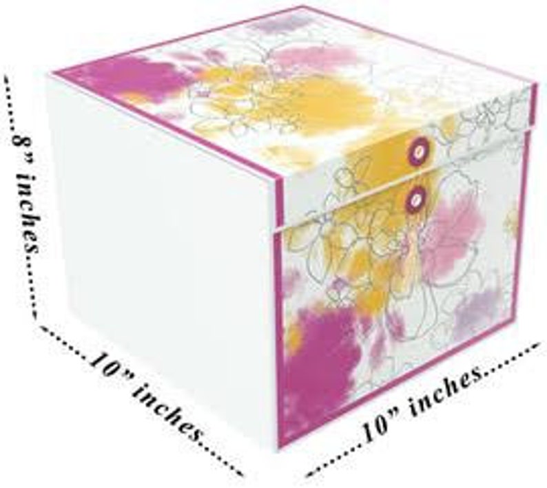 EZ Gift Box Rita Carmen 10x10x8 No Wrapping Needed Pops Up In Seconds Greeting Card and Envelope. Comes with Tissue Paper