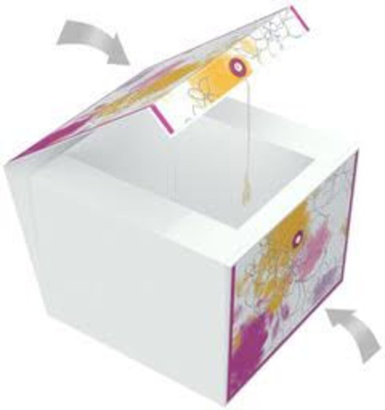 EZ Gift Box Rita Carmen 10x10x8 No Wrapping Needed Pops Up In Seconds Greeting Card and Envelope. Comes with Tissue Paper