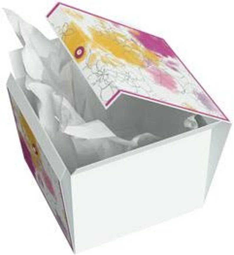 EZ Gift Box Rita Carmen 10x10x8 No Wrapping Needed Pops Up In Seconds Greeting Card and Envelope. Comes with Tissue Paper