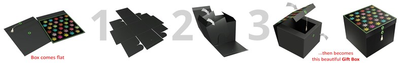 EZ Gift Box Large Gift Box Colored Leaves Kabiss 10x10x8 No Wrapping Needed Pops Up In Seconds
