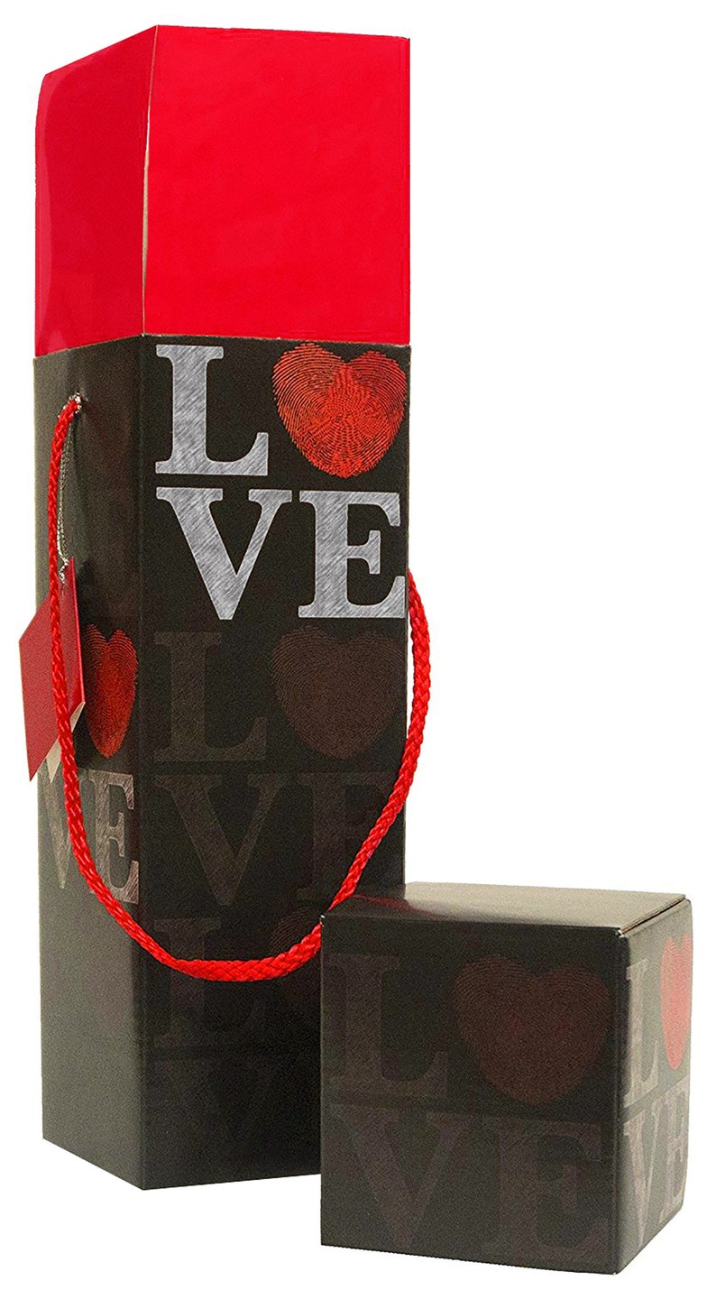 Easy Assembly Reusable Caddy Boxes Gift Tag Included Lafite Love Set of 2 Gift Box for Valentines Day Wine Box Lafite Collection