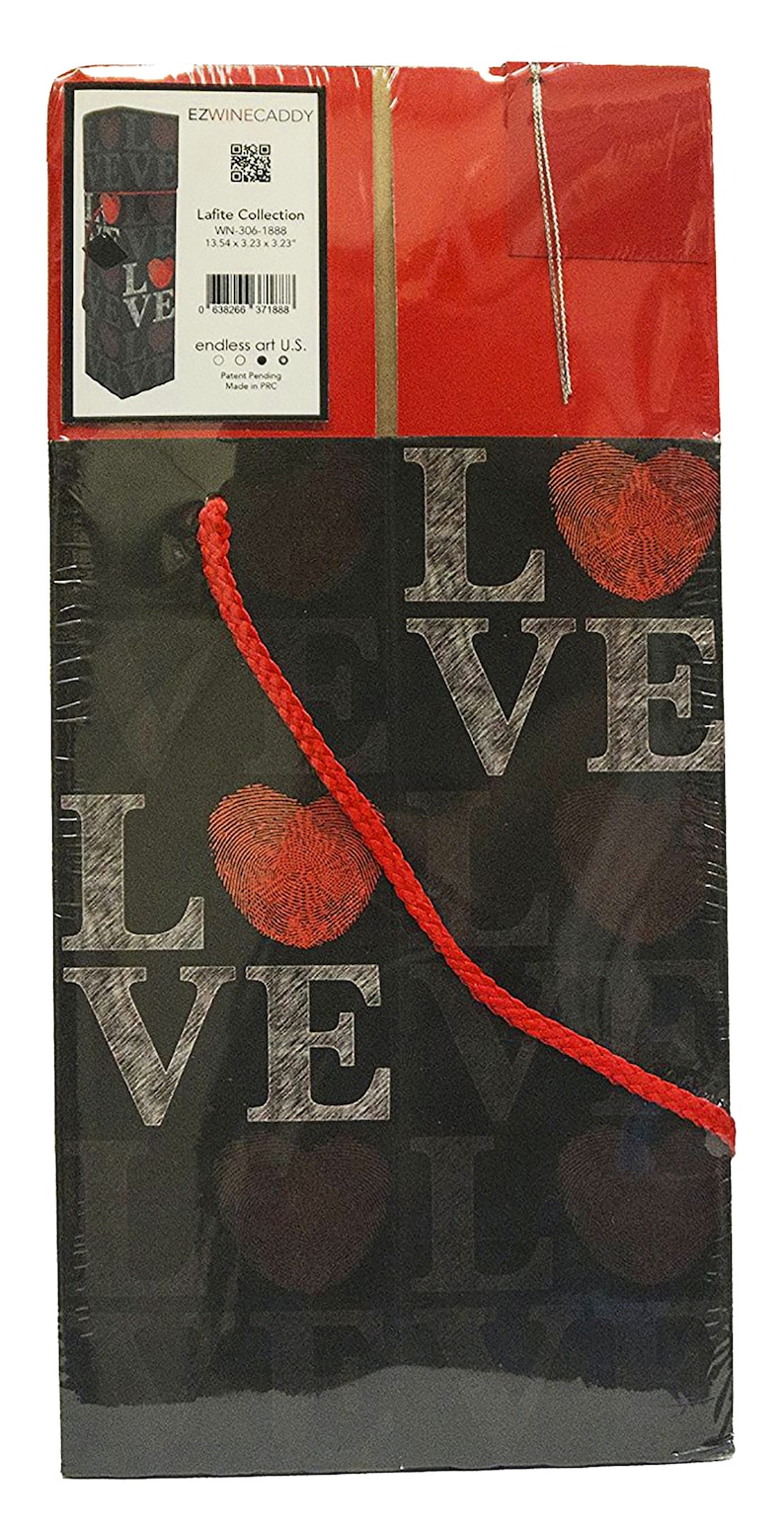 Easy Assembly Reusable Caddy Boxes Gift Tag Included Lafite Love Set of 2 Gift Box for Valentines Day Wine Box Lafite Collection