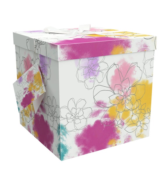 Gift Ideas Christmas Gift Box Ribbon No GlueTape Required and Tissue Paper Gift Tag Gift Box with Lid Starlight 10x10x10