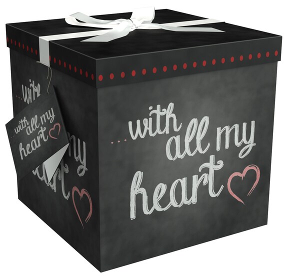 Large Gift Box Amrita With All My Heart 12x12x12 Decorative Etsy