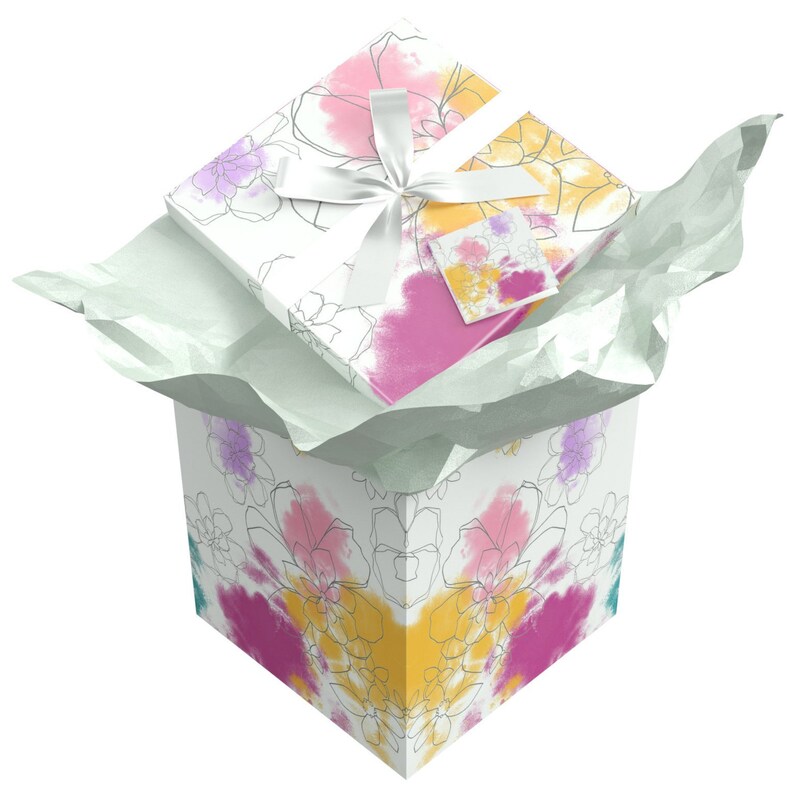 Large Gift Boxes With Lid Carmen 10x10x10 Ribbon Gift Tag Etsy