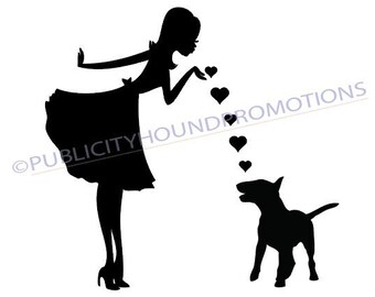 DOGGIE KISSES ( all Breeds) vinyl decal/sticker -  Add your special pet to this decal!