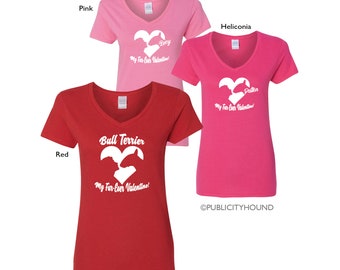 Bull Terrier My Fur-ever Valentine" shirts