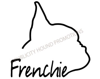 French Bulldog Decal, Streamline French Bulldog Car Decal, Frenchie Window Decal