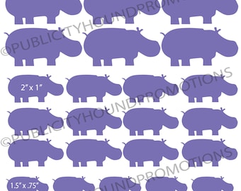 Hippo Sticker Sheets - Oracal 651 Vinyl Decals - Stick them everywhere!