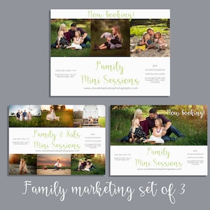 Family picture marketing set of three for social media