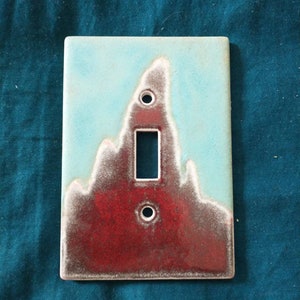 Flame ceramic switchplate / light switch cover