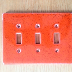 Orange sunset ceramic switchplate  / light switch cover