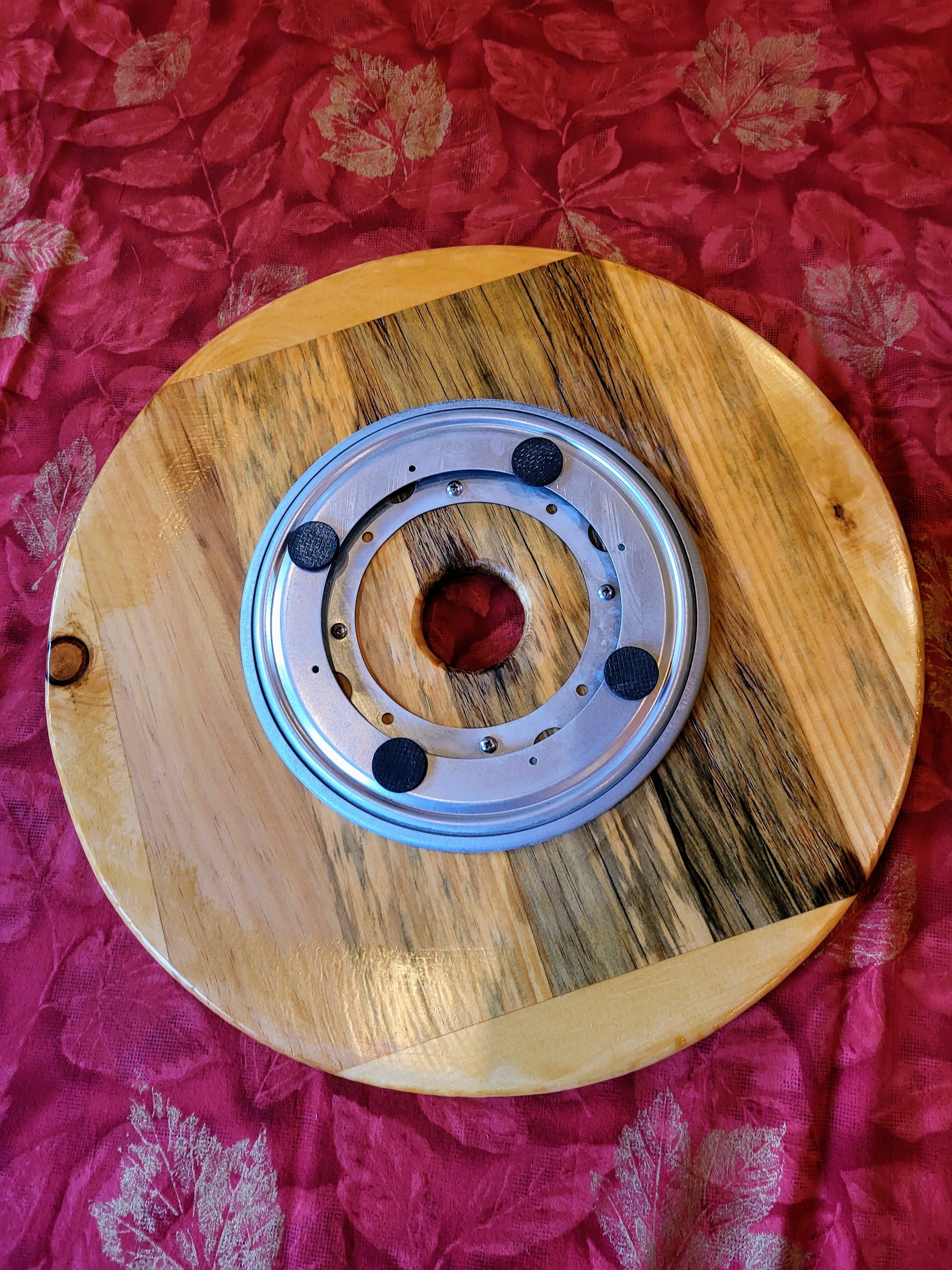 Outdoor Lazy Susan, Patio Decor, Lazy Susan With Umbrella Hole