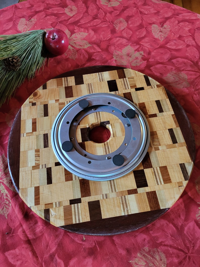 Outdoor Lazy Susan With Umbrella Hole Lazy Susan Fathers Day Etsy