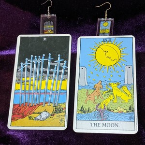 Two Card Reading - orecchini di tarocchi fatti dopo la lettura