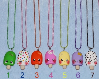 Kawaii/ Kawaii gelatin necklace necklace Ice-cream/ Ice ice cream/ Clay ice cream