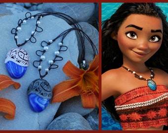 Collar Corazón de Te Fiti/ Collar Moana/ Moana Cuore di Te Fiti/ Collar Vaiana en Fimo/ Collar Oceanía/ Arcilla Moana Disney