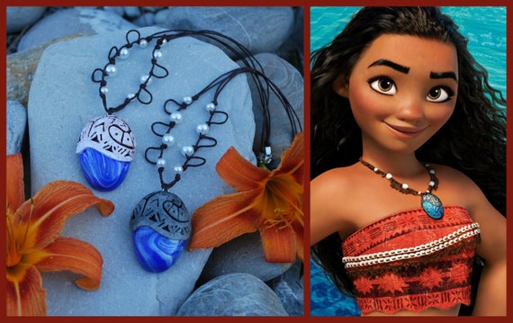 Collier Heart of Te Fiti/ Collier Moana/ Moana Cuore di Te Fiti/ Collier  Vaiana en Fimo/ Collier Océanie/ Argile Moana Disney -  France