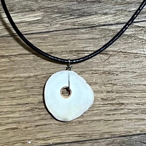 Realistic Ivory Necklaces (Axis Deer Antler) on 24” Leather Cords and Stainless Steel 2 Sizes