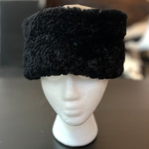 Sheepskin and Lamb Leather Cossack Hat Size M