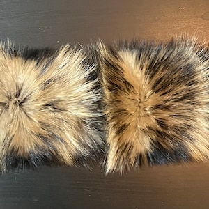 Finn Raccoon Fur Hood Ruff 26.5” by 2.5” Grosgrain Attached
