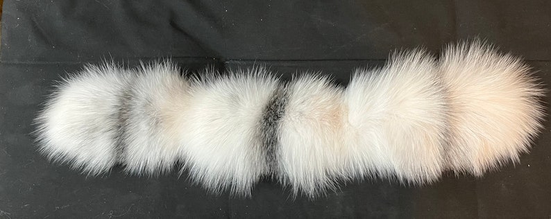 Fox Ruff Arctic Marble Cross Fox Fur Hood Ruff 24