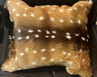 Real Axis Deer Hide and Deer Leather Pillow 18” by 15”
