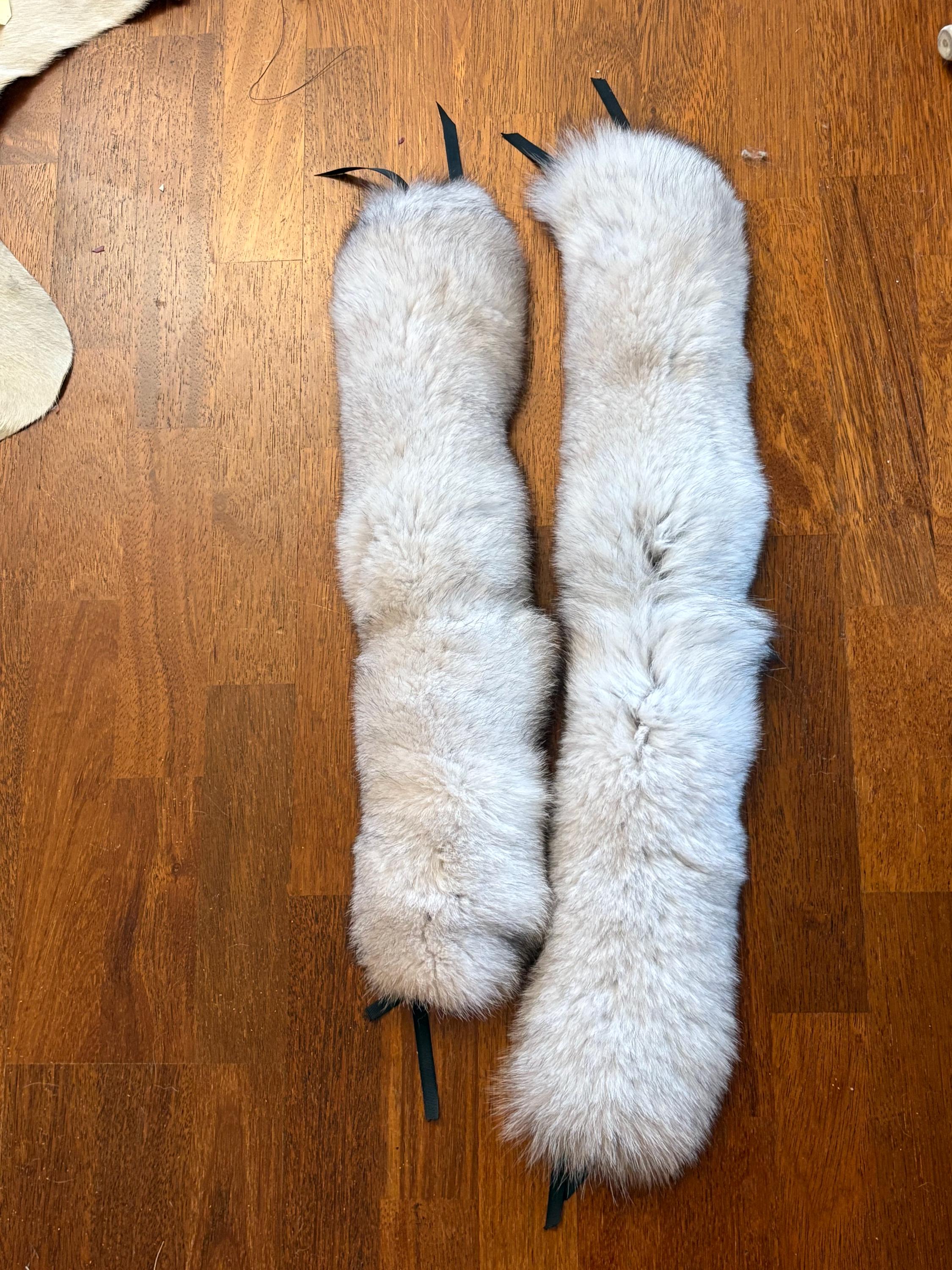 Extra Heavy Ranch Blue Fox Fur Hood Ruff Grosgrain Attached - Etsy