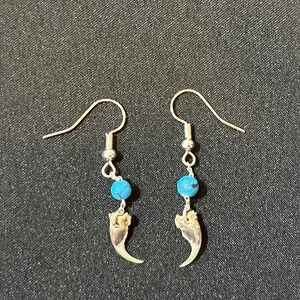 Sable Claw And Turquoise Earrings