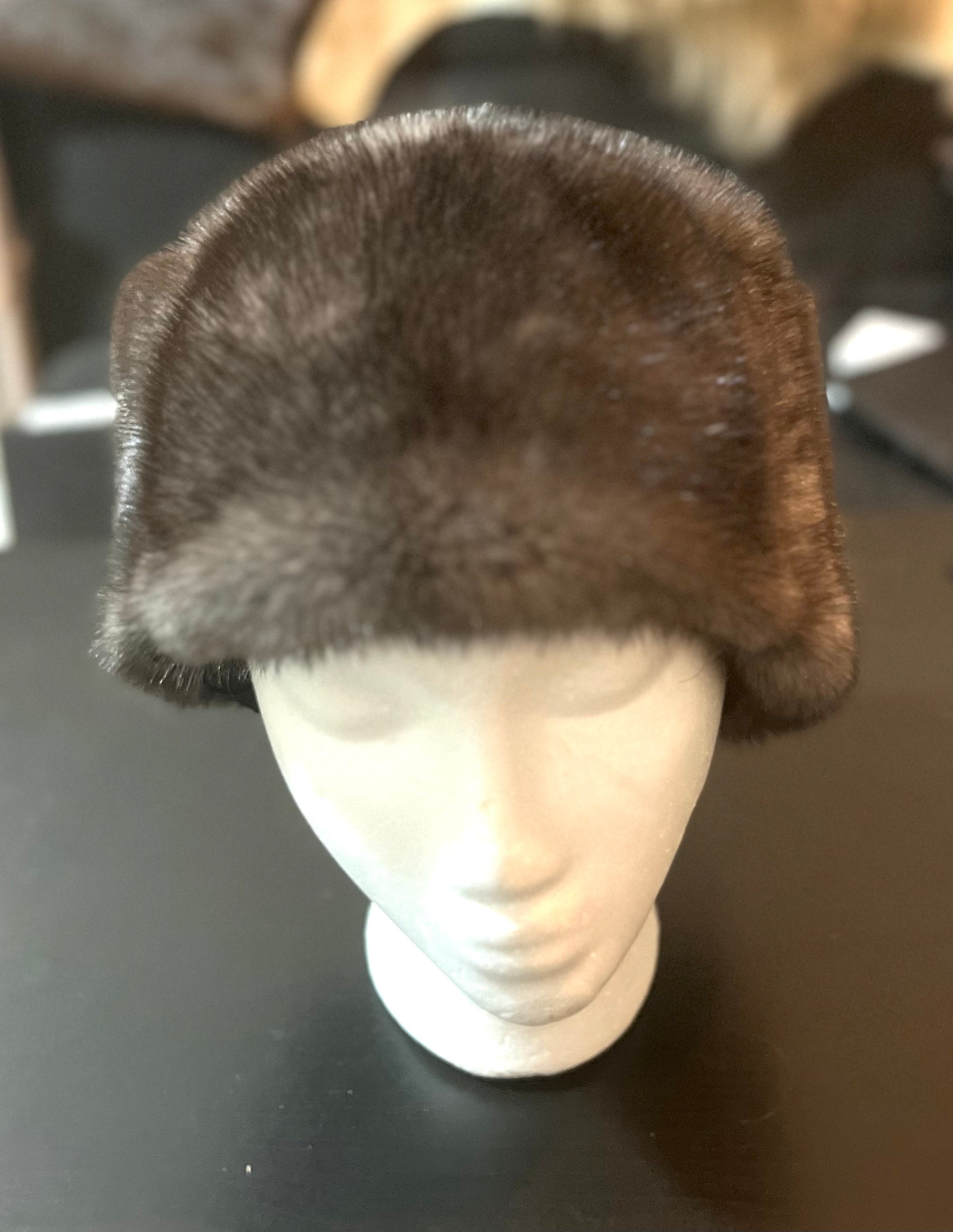 Ranch Mink Fur Hat with Bow Ranch Mink Fur Hat - Etsy main image 2