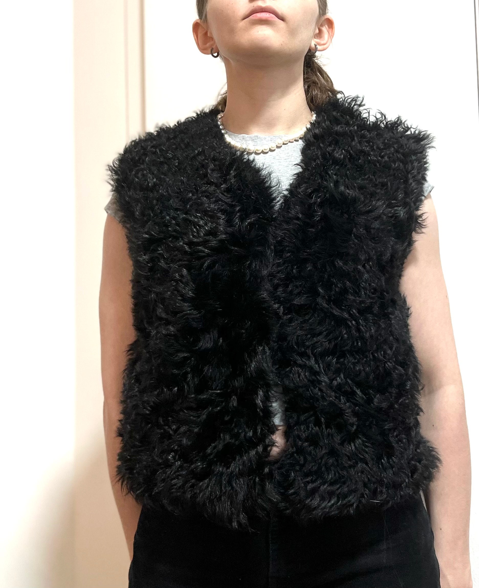 Curly Lamb Vest Etsy
