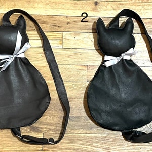 Cat Handbag Made of Hand Sewn Top Grain Leather