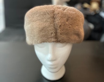 MINT CANADIAN PLAIN PASTEL MINK FUR HAT CAP WOMEN WOMAN SIZE ALL NEW LINING! MINT CANADIAN PASTEL MINK FUR HAT CAP WOMEN WOMAN SIZE ALL  main image 3