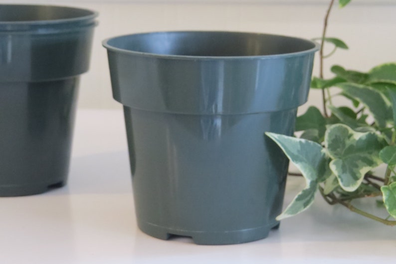 seed starting 4 plastic pots plant pots 30 Nursery pots gardening supplies garden supplies planter planters green nursery pots