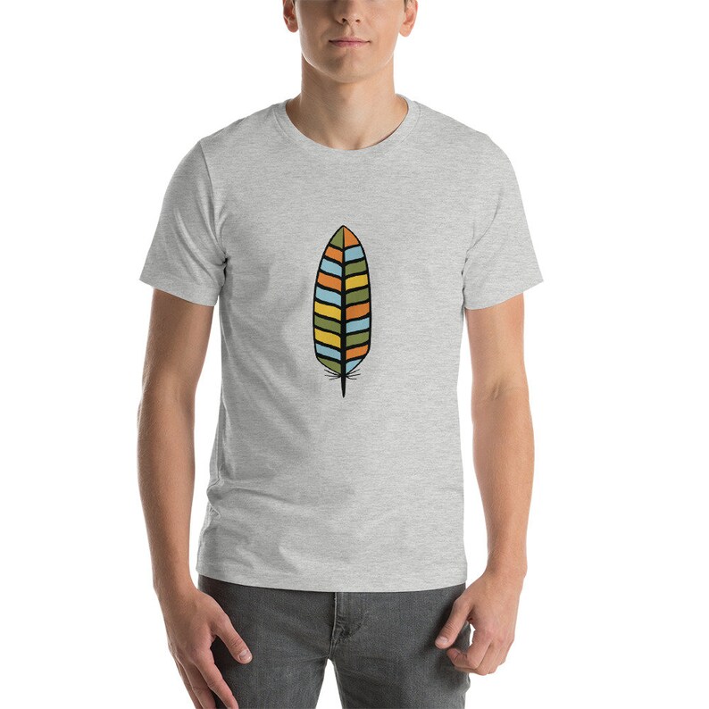 feather design t shirt