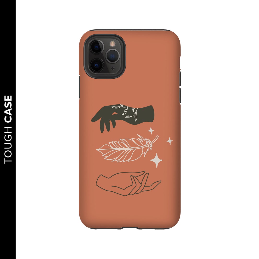 Boho Phone Case Hand and Feather Phone Case Hand iPhone Etsy